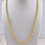 Cadena Militar 30.85gr / 70cm / 4mm Diamantado Luna Oro Amarillo +3 $