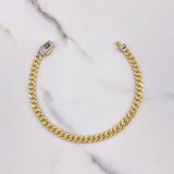 Pulso Cubano Infinito 6.6gr / 21cm / Diamantado Circones Blancos Oro Amarillo +2 $