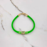 Pulso Corona Rx 7.15gr / 19cm / Caucho Verde Cicones Verdes Oro Amarillo $