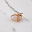 Anillo Elefante 7.45gr / T7 3/4 / Circones Colores Oro Rosa $
