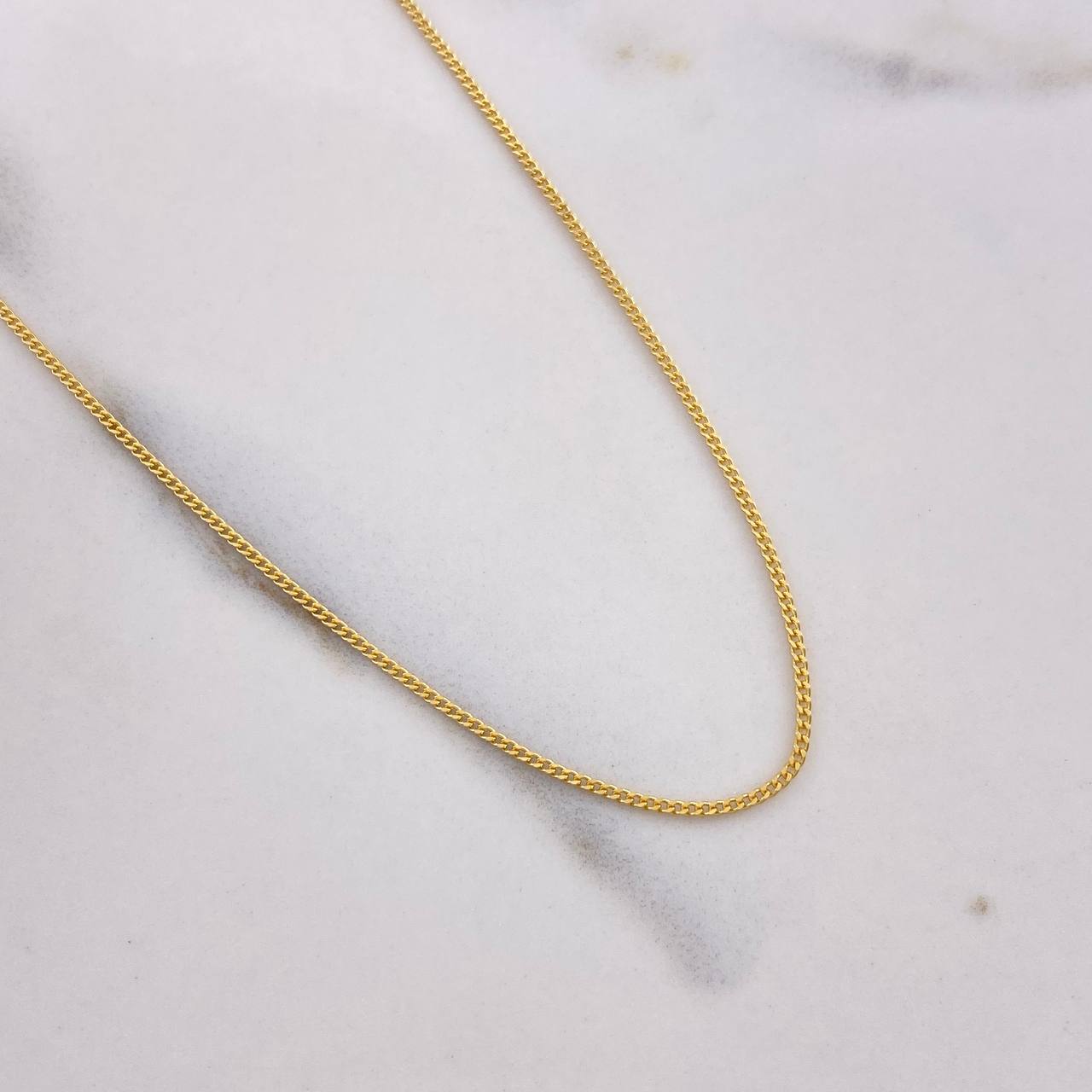 Cadena Mini Cubana 2.35gr / 45cm / 1mm Oro Amarillo +3 $