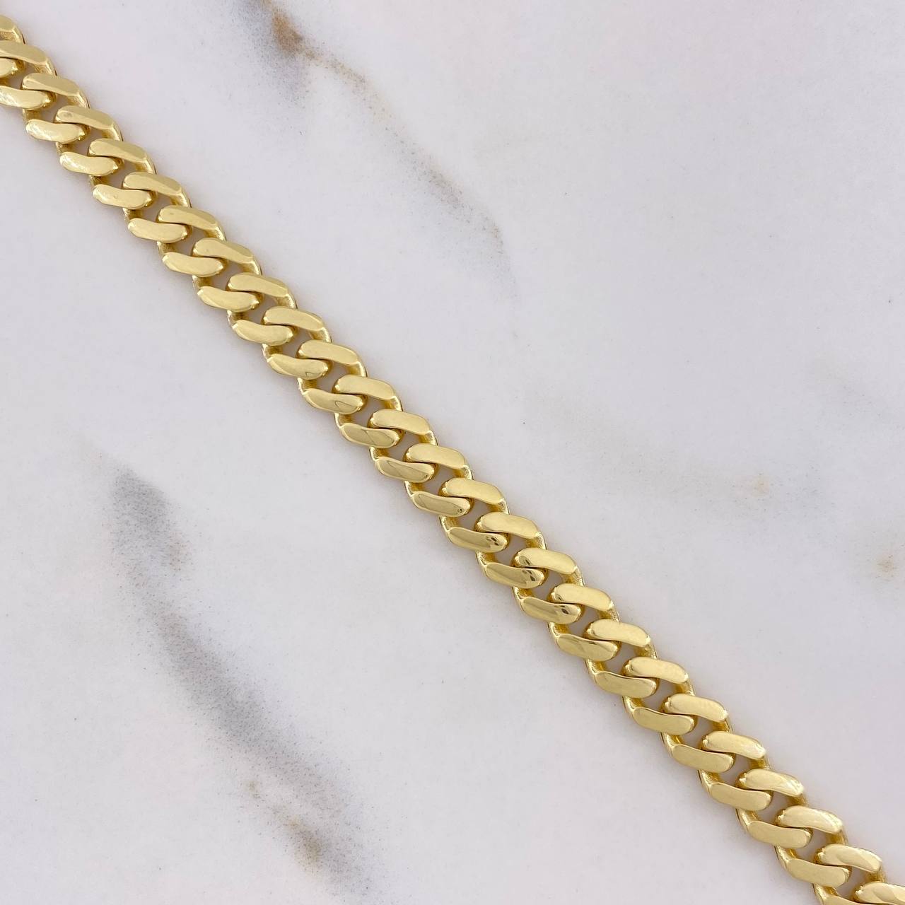 Pulso Cubano Infinito 9.6gr / 21cm / 6mm Circones Blancos Oro Amarillo +2 $