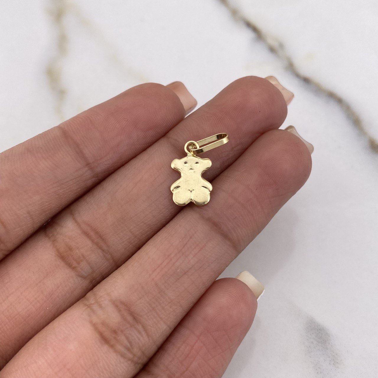 Dije Oso Ts 0.45gr / 1.6cm / Liso Oro Amarillo &