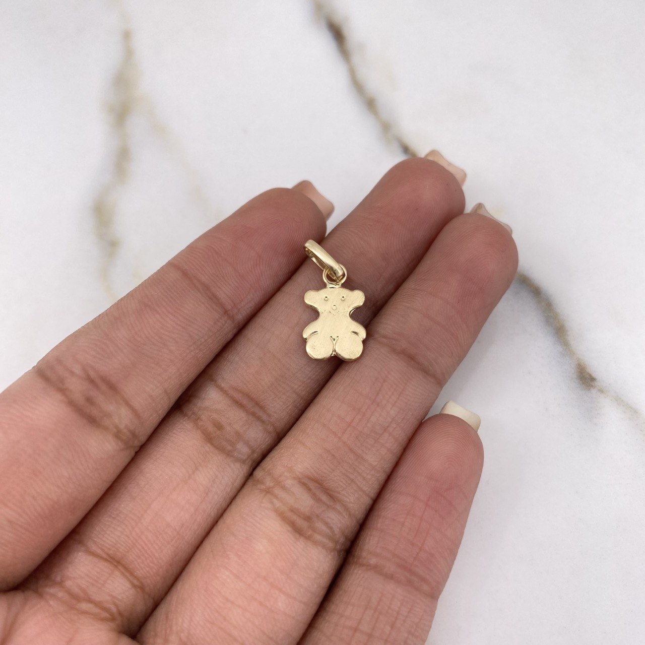Dije Oso Ts 0.65gr / 1.6cm / Plano Oro Amarillo &