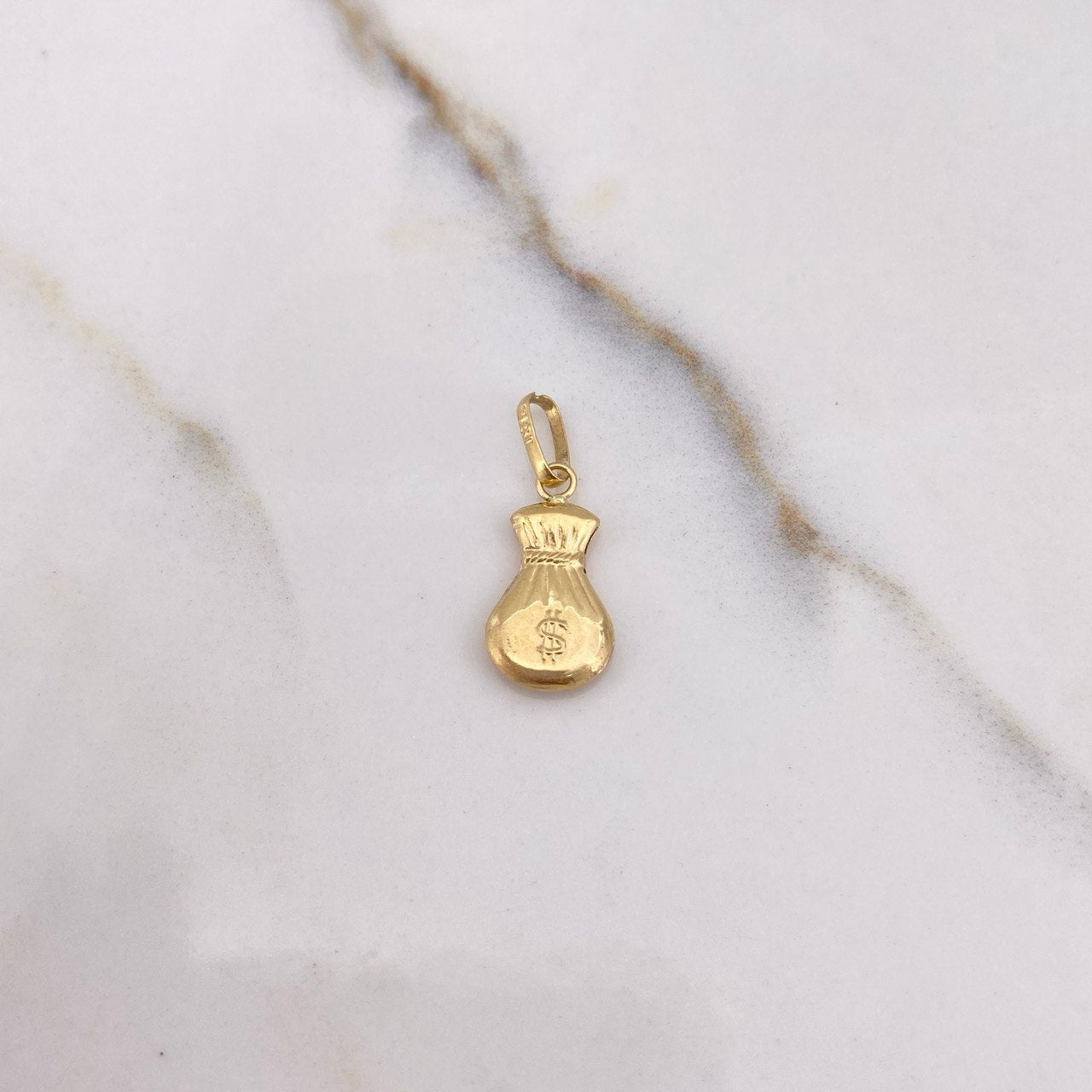 Dije Bolsa Dinero 0.6gr / 2cm / Liso Oro Amarillo &