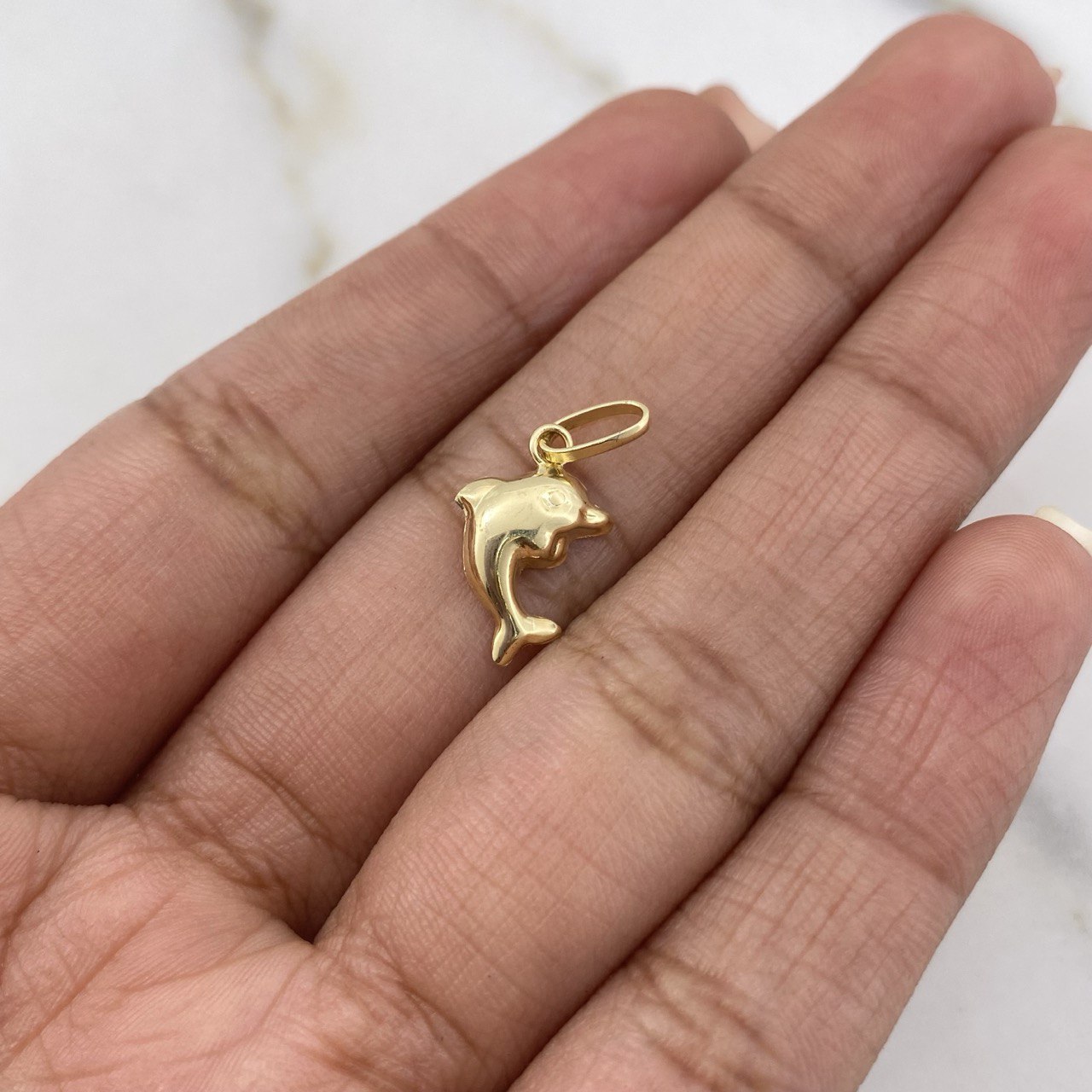Dije Delfin 0.45gr / 1.8cm / Liso Oro Amarillo &