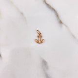 Dije Ancla 0.3gr / 1.5cm / Troquelado Oro Rosa &