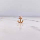 Dije Ancla 0.3gr / 1.5cm / Troquelado Oro Rosa &