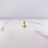 Dije Ancla 0.2gr / 1.5cm / Troquelado Oro Amarillo &