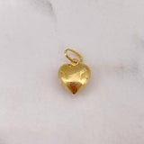 Dije Corazon 0.65gr / 1.7cm / Soplado Oro Amarillo &