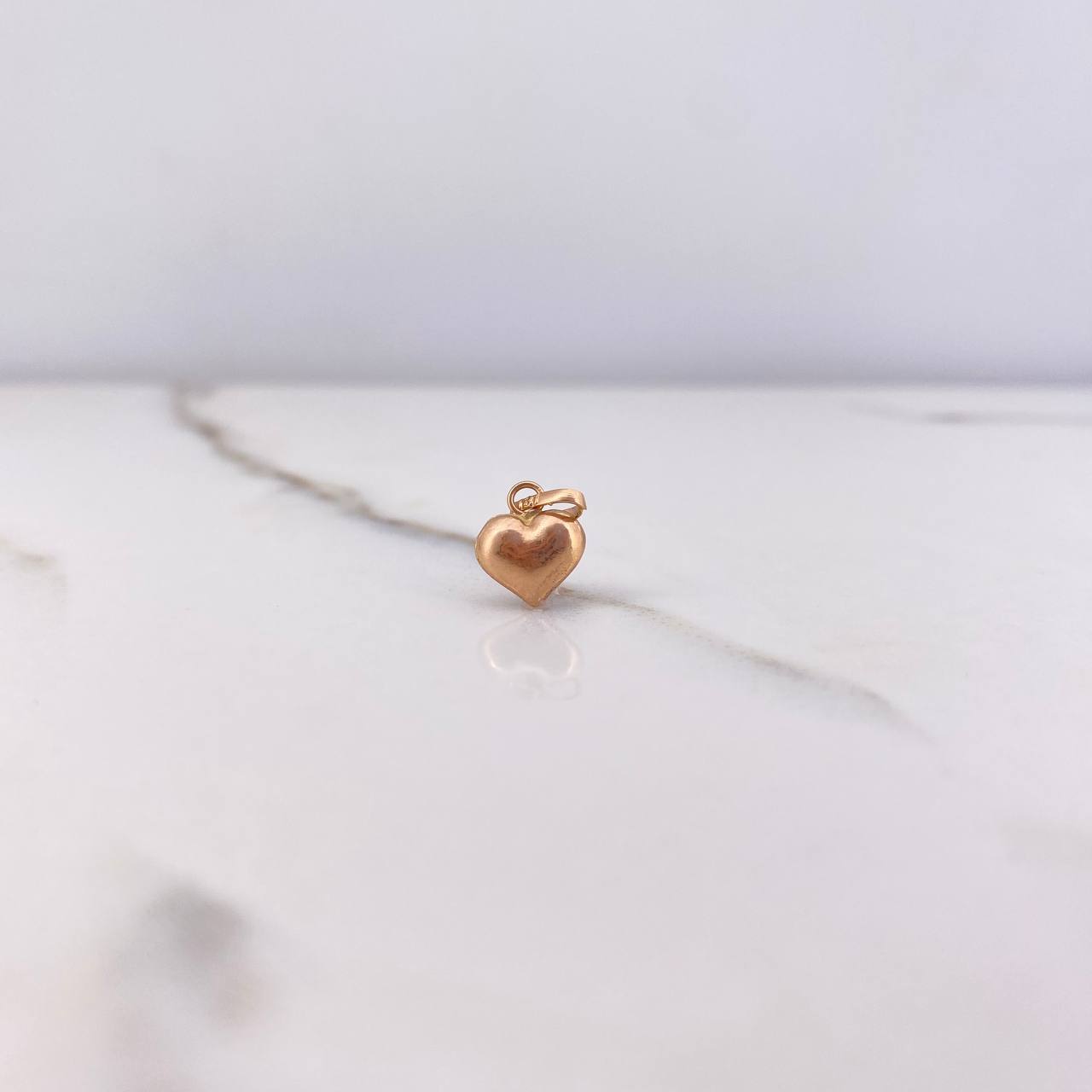 Dije Corazon 0.2gr / 1cm / Soplado Oro Rosa &