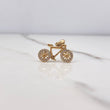 Dije Bicicleta 1.9gr / 1.9cm / Circones Blancos Oro Amarillo &