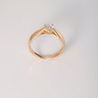 Anillo Solitario Arco 2.3gr / T6 / Circon Blanco Oro Amarillo $