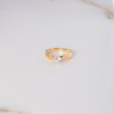 Anillo Solitario Arco 2.3gr / T6 / Circon Blanco Oro Amarillo $