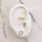 Topos Silueta Corazon 0.9gr / Circones Blancos Oro Amarillo &