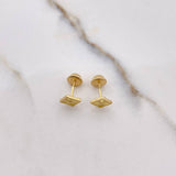 Topos Flor 0.85gr / Cuadrado Liso Oro Amarillo &