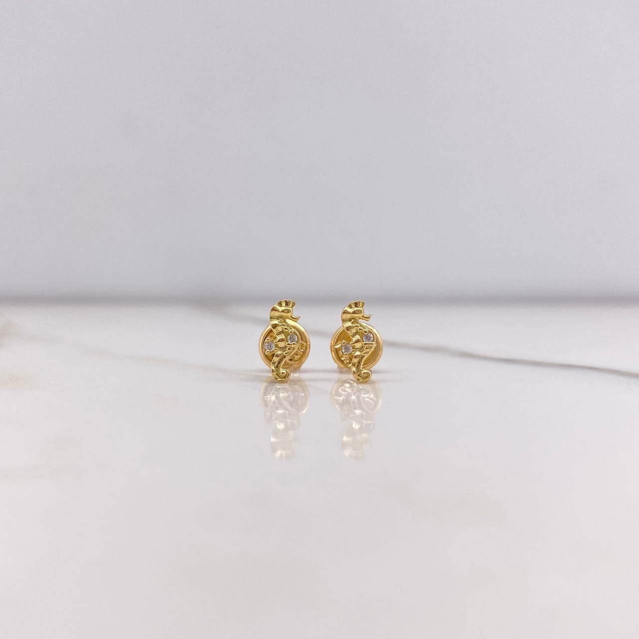 Topos Caballito De Mar 0.75gr / Circones Blancos Oro Amarillo &