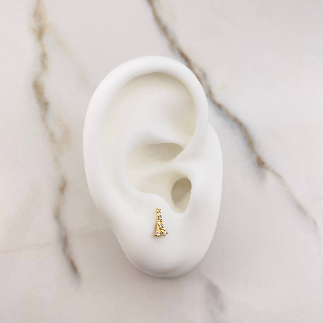 Topos Torre Eiffel 0.6gr / Circones Blancos Oro Amarillo &