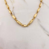 Cadena Rustica Barril 19.35gr / 60cm / 4mm Liso Oro Amarillo $