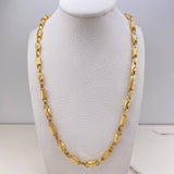 Cadena Rustica Barril 19.35gr / 60cm / 4mm Liso Oro Amarillo $