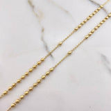 Rosario Virgen María 7gr / 50cm / 3mm Bolas Diamantadas Oro Amarillo $
