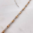 Tobillera Rustica Espiral 11.65gr / 27cm / 4mm Circones Blancos Dos Oros Blanco Rosa $