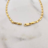 Pulso Escalera Plana 3.25gr / 21cm / 3mm Diamantado Oro Amarillo +3 $