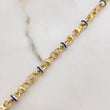 Pulso Rustica Espiga 10.3gr / 20cm / Bolas Cauchos Azules Oro Amarillo $