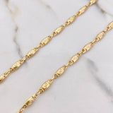 Cadena Rustica Tornillo 10.95gr / 65cm / 4mm Liso Oro Amarillo &