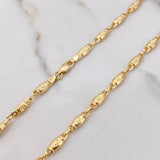 Cadena Rustica Tornillo 10.95gr / 65cm / 4mm Liso Oro Amarillo &