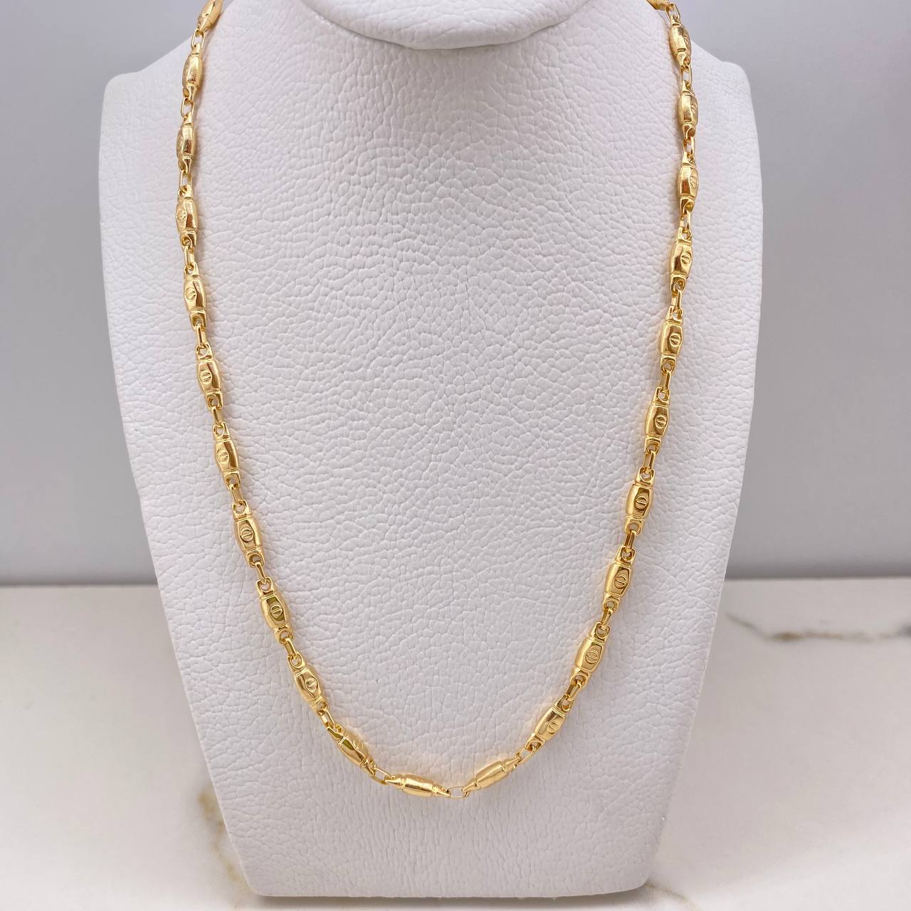Cadena Rustica Tornillo 10.95gr / 65cm / 4mm Liso Oro Amarillo &