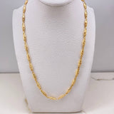 Cadena Rustica Tornillo 10.95gr / 65cm / 4mm Liso Oro Amarillo &