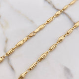 Cadena Rustica Piramide Tornillo 11.2gr / 65cm / 4mm Barril Oro Amarillo &