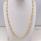 Cadena Rustica Piramide Tornillo 11.2gr / 65cm / 4mm Barril Oro Amarillo &