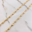 Cadena Rustica Piramide 12gr / 65cm / 4mm Rayada Oro Amarillo &