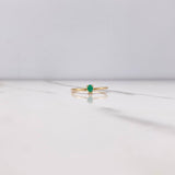 Anillo Solitario Pera 2gr / T7 / Esmeralda 0.13 Qts Oro Amarillo (Joya) &