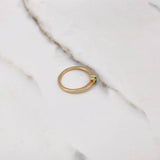 Anillo Solitario Pera 2gr / T7 / Esmeralda 0.13 Qts Oro Amarillo (Joya) &