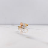 Anillo Tu Y Yo 1.4gr / T8 1/2 / 6mm Tres Oros &