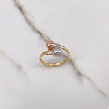 Anillo Tu Y Yo 1.4gr / T8 1/2 / 6mm Tres Oros &
