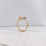 Anillo Tu Y Yo 1.4gr / T8 1/2 / 6mm Tres Oros &