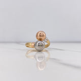 Anillo Tu Y Yo 2.75gr / T8 1/2 / 10mm Tres Oros &