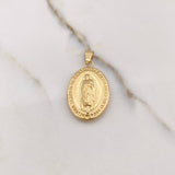 Dije Virgen de Guadalupe 3.15gr / 3.6cm / Troquelado Oro Amarillo &