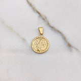 Dije Virgen del Carmen 1.5gr / 2.6cm / Troquelado Sagrado Corazón De Jesus Oro Amarillo &