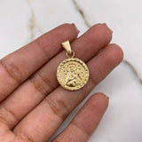 Dije Virgen del Carmen 1.5gr / 2.6cm / Troquelado Sagrado Corazón De Jesus Oro Amarillo &