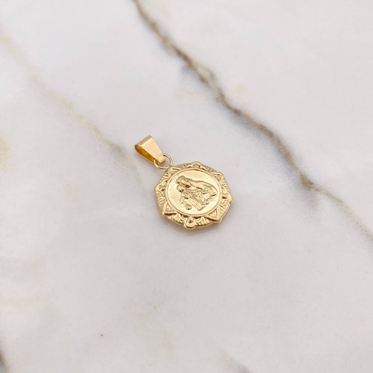 Dije Virgen del Carmen 1.4gr / 2.6cm / Troquelado Oro Amarillo &