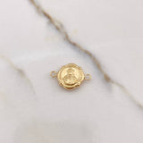 Herraje Sagrado Corazón De Jesus 0.95gr / 2cm / Troquelado Oro Amarillo &