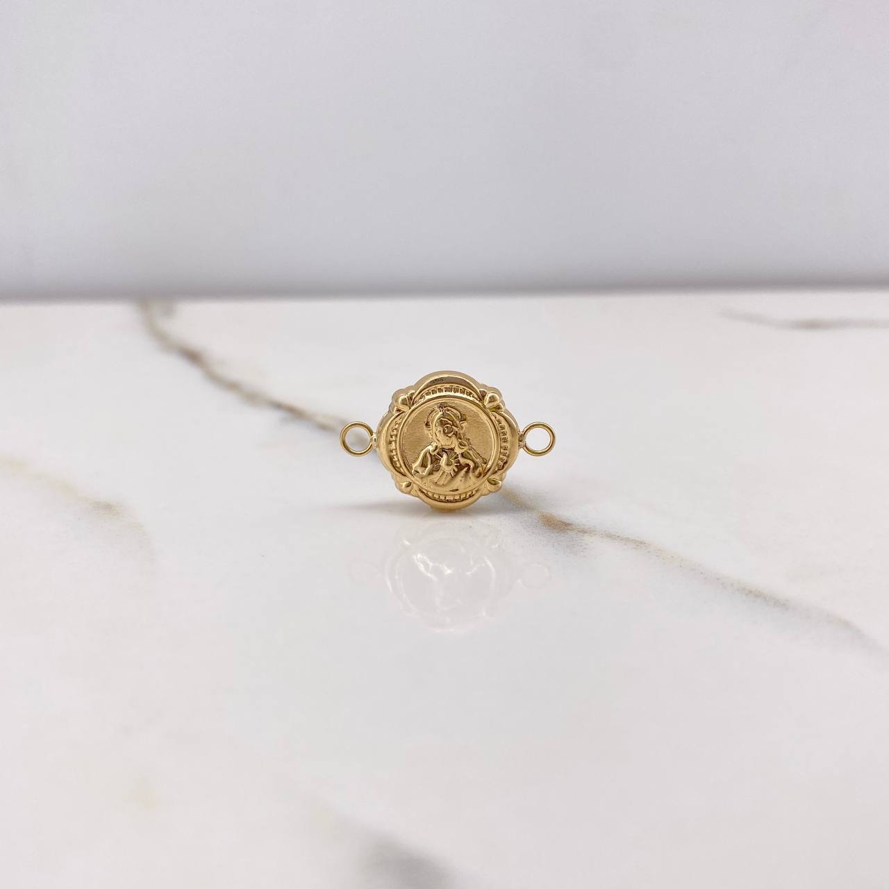 Herraje Sagrado Corazón De Jesus 0.95gr / 2cm / Troquelado Oro Amarillo &