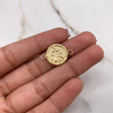 Herraje Virgen del Carmen 1.1gr / 2cm / Troquelado Oro Amarillo &
