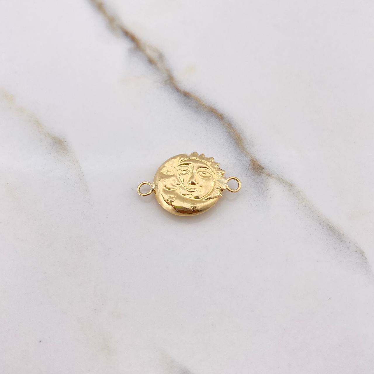 Herraje Sol Y Luna 0.95gr / 2cm / Troquelado Oro Amarillo $