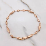 Pulso Rustica Dubai 3.6gr / 21cm / 4mm Punteado Oro Rosa &